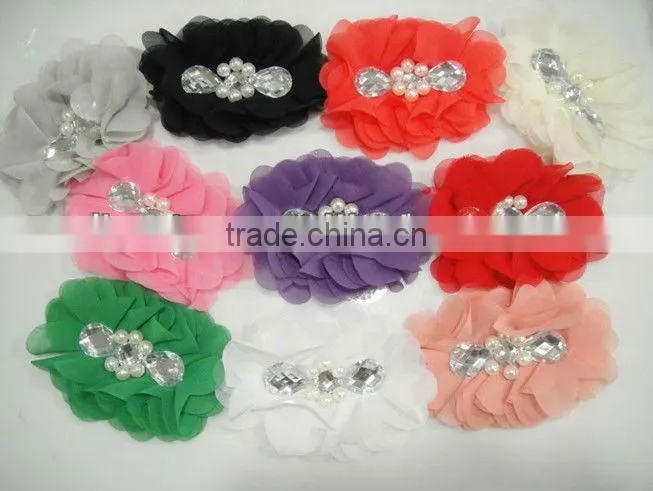 CF0478 Fashion wholesale boutique black grosgrain lace baby hair bows