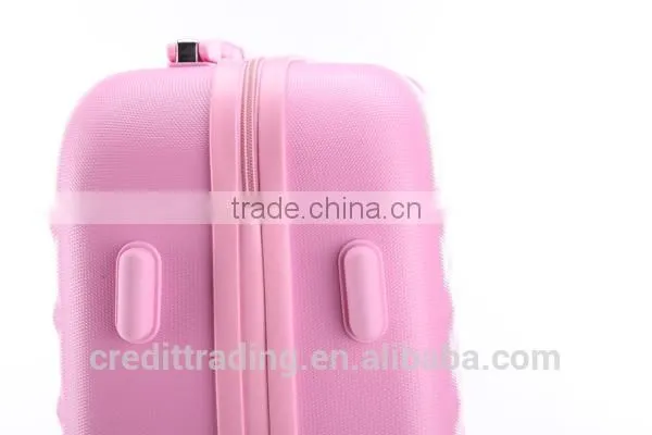 cheap pink abs luggage sets