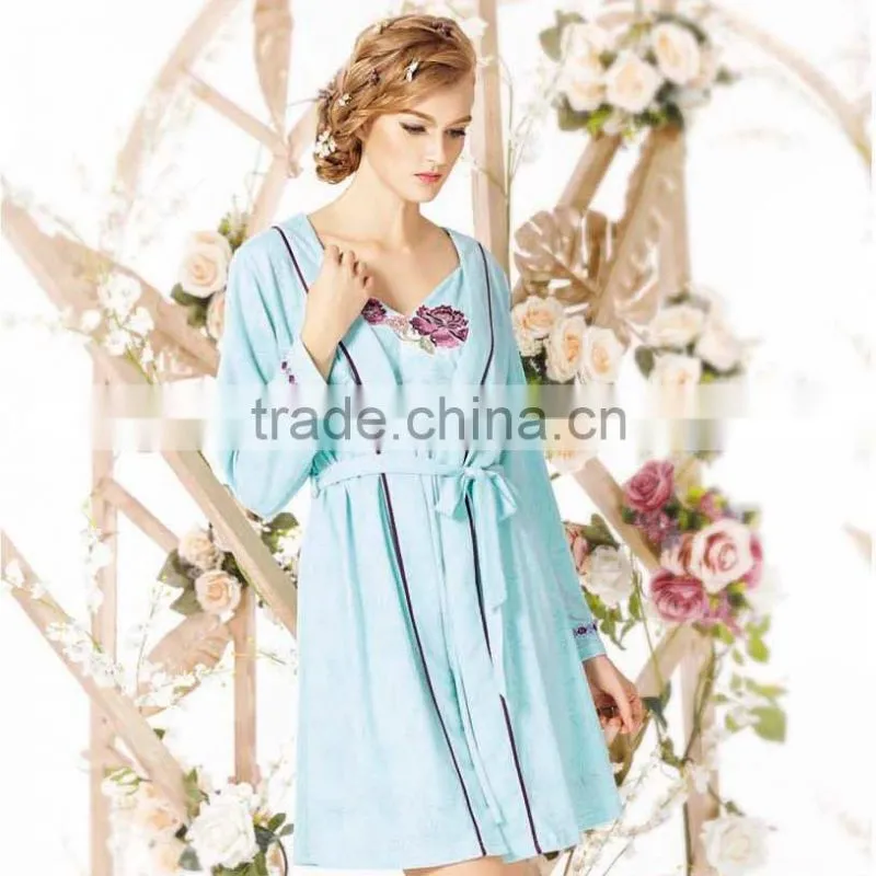2016 Latest adult spring two piece pajamas