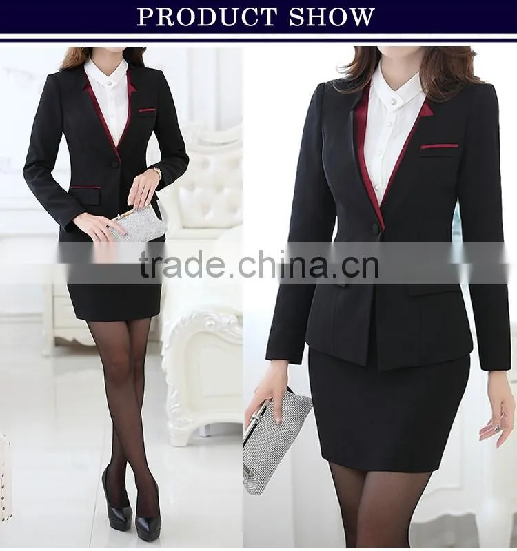 2017 hot sale ladies suits office uniform designs for women