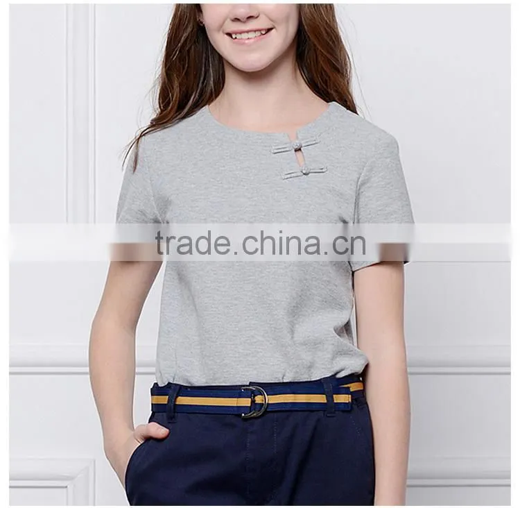 2017 New England College wind early summer light blue short sleeved T-shirt school girl custom T-shirt
