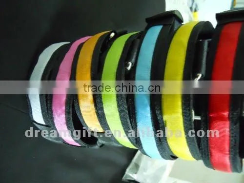 Glow in the night flashing Led dog Collar 4 size cheap price