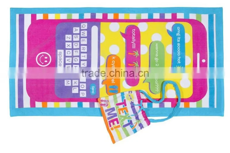 China Manufacturer Custom Printing Microfiber Fabric Towel Bag
