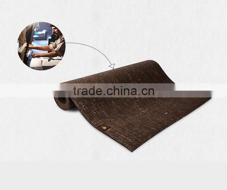 Natural Rubber Flax Non-slip Soft Pilate Yoga Mat