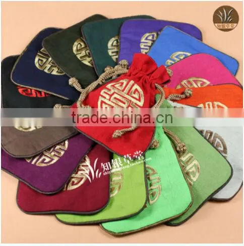 Linen pouch drawstring pouch Factory direct gift silk jewelry pouch CH102