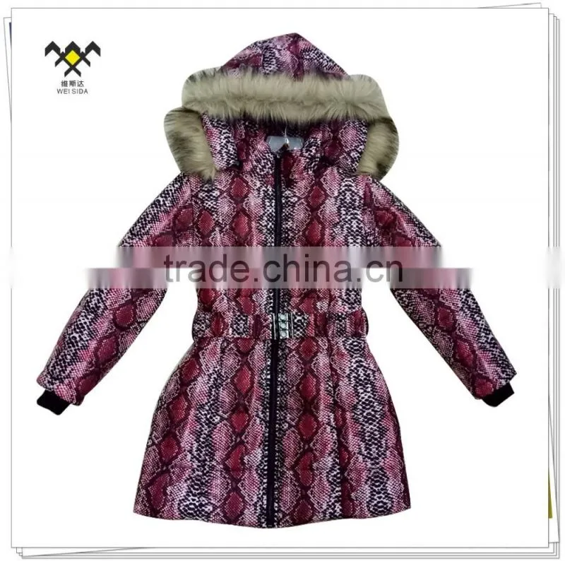 high quality OEM flower digital printed jacket for girls