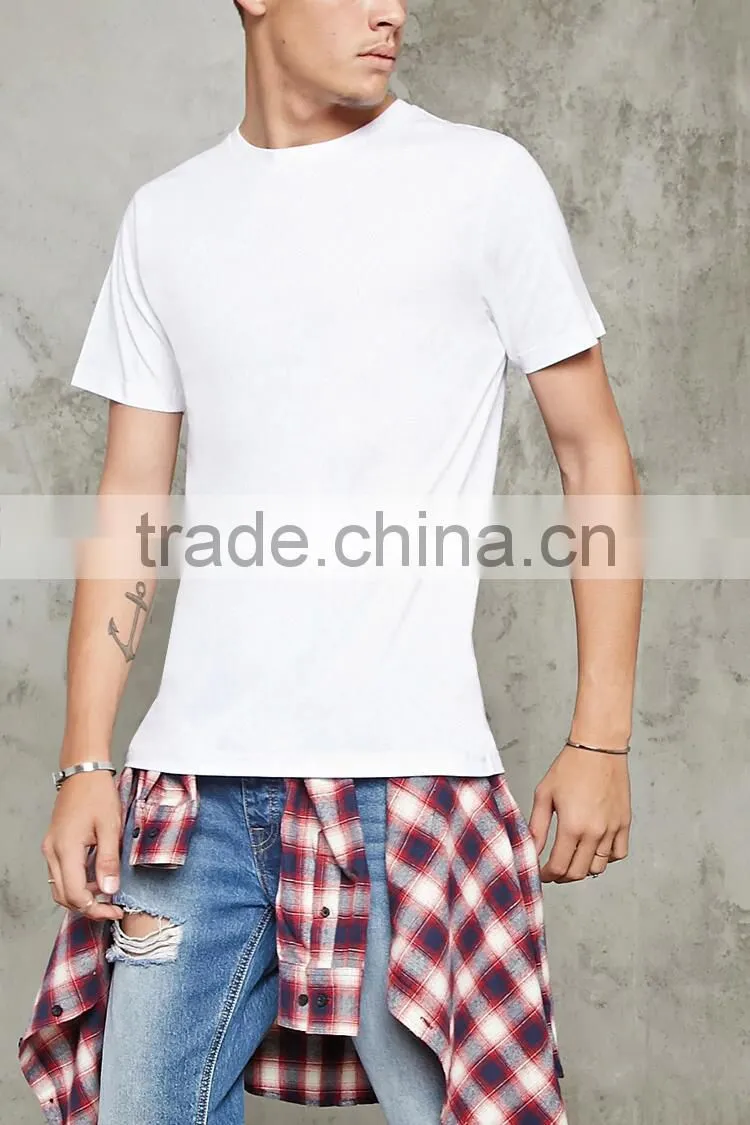 2017 Guangzhou Shandao OEM Summer 180g 60% Cotton 40% Polyester O-Neck Short Sleeve Slim Fit Men's T Shirts