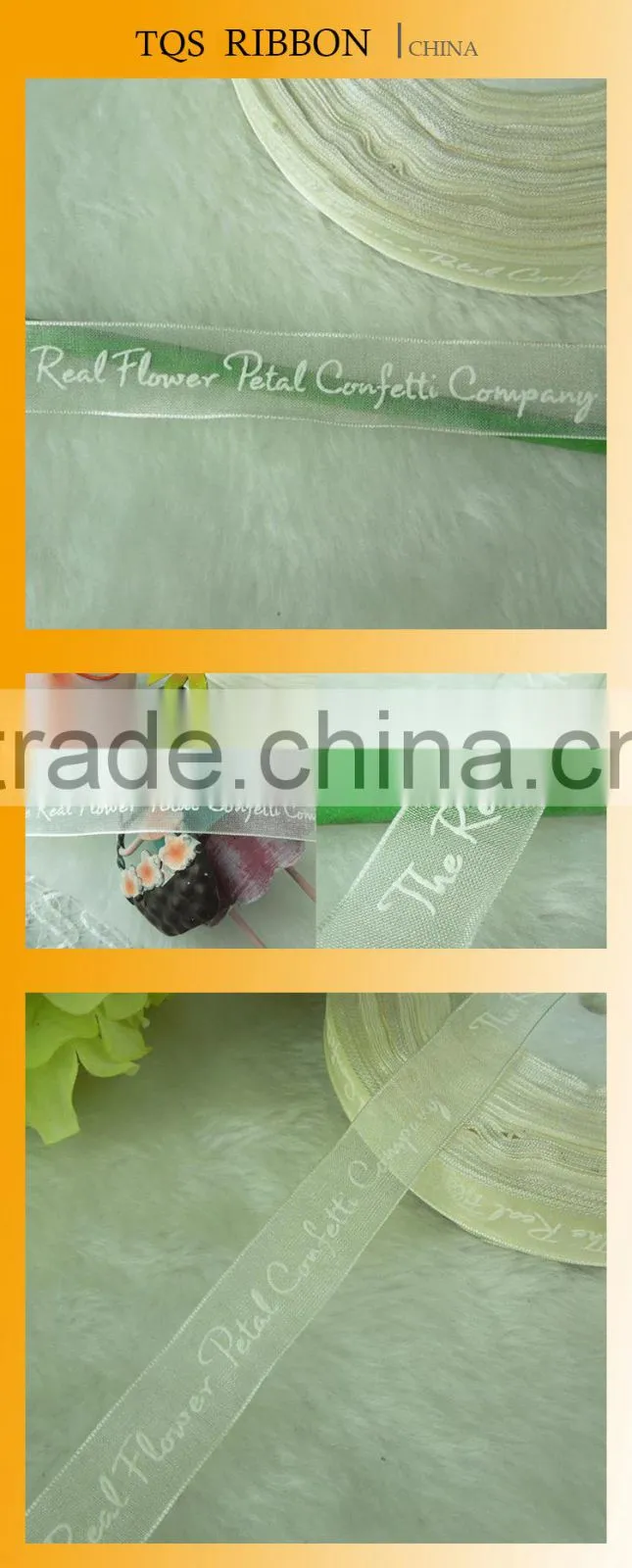2cm Foaming Printed Orgnza Ribbon