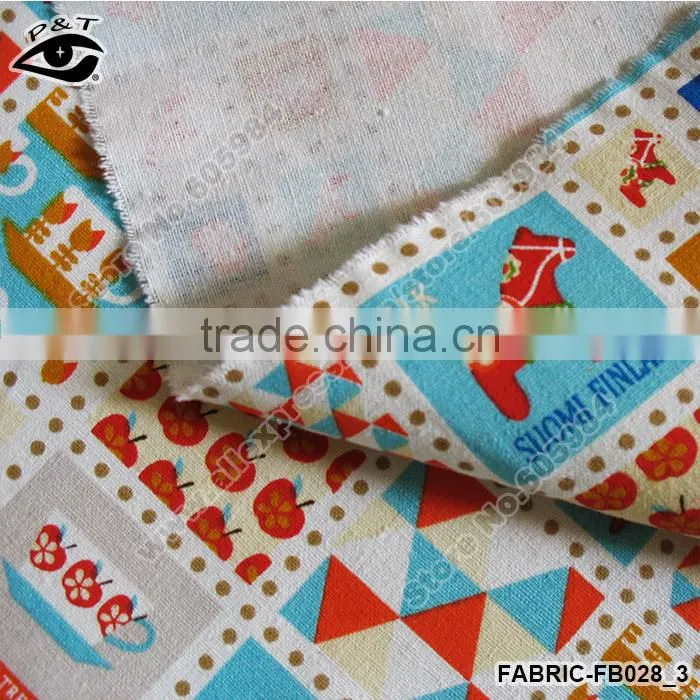 1.45m Pony Teacup Fruit Printing Canvas Fabric Linen/Cotton Fabric Zakka Patchwork Fabric for Curtain