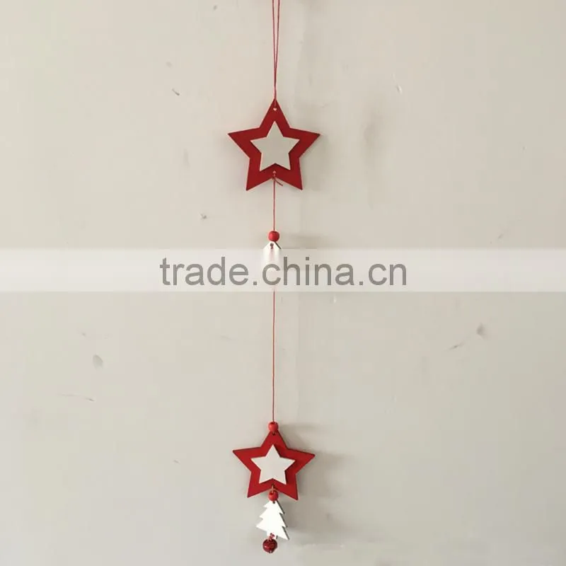 Handmade DIY Christmas Decoration Red Star Hanging Crafts