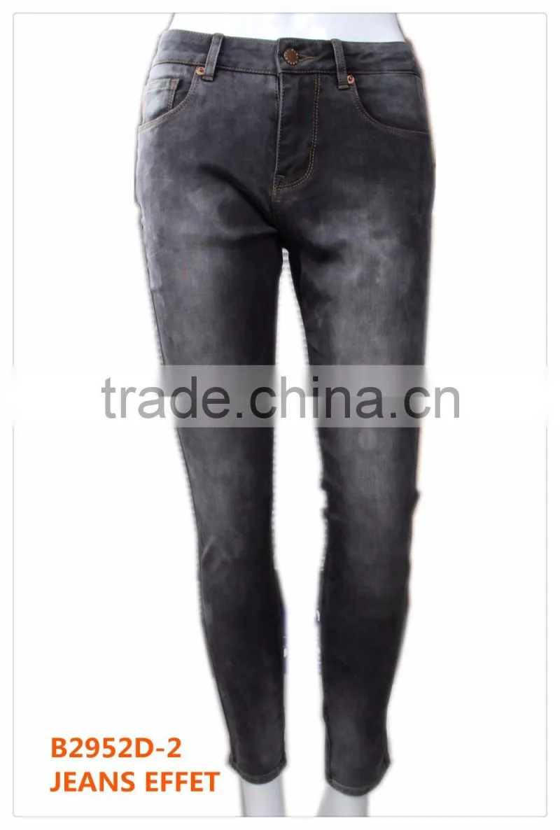 B2952D series hot sale satin denim fabric for women jeans