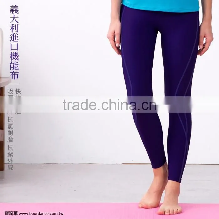 Fitness wear coverstitch women fitness leggings
