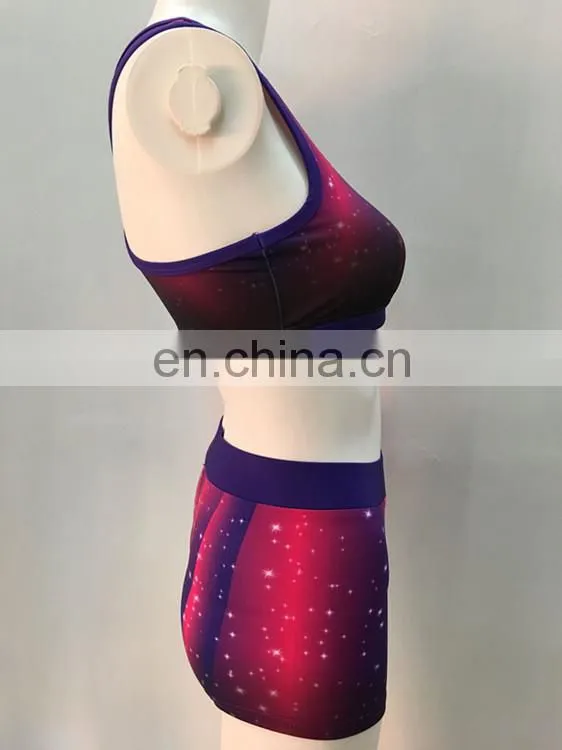 2017 Hot sale girls dance crop top clothes