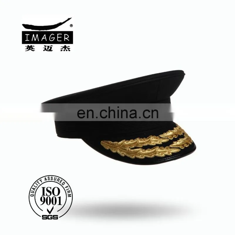 Customized Air Force Warrant Officer Peaked Cap with Gold Embroidery
