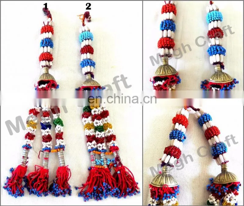 Kuchi tribal beaded tassels -Bulk Afghani Tassels-Bohemian Wall hanging- Door hanging - Belly Dance Tassels