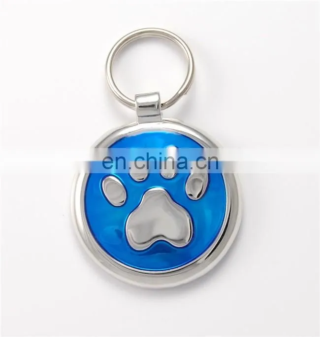 Gift item custom round dog tag with ring