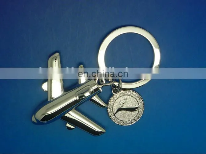 custom 3d metal airline keychain