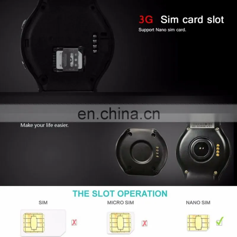 S99A Quad Core 3G Smart Watch GPS WiFi Pedometer Heart Rate Smartwatch