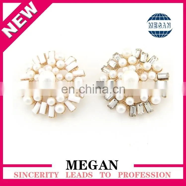 round pearl and rhinestone buttons