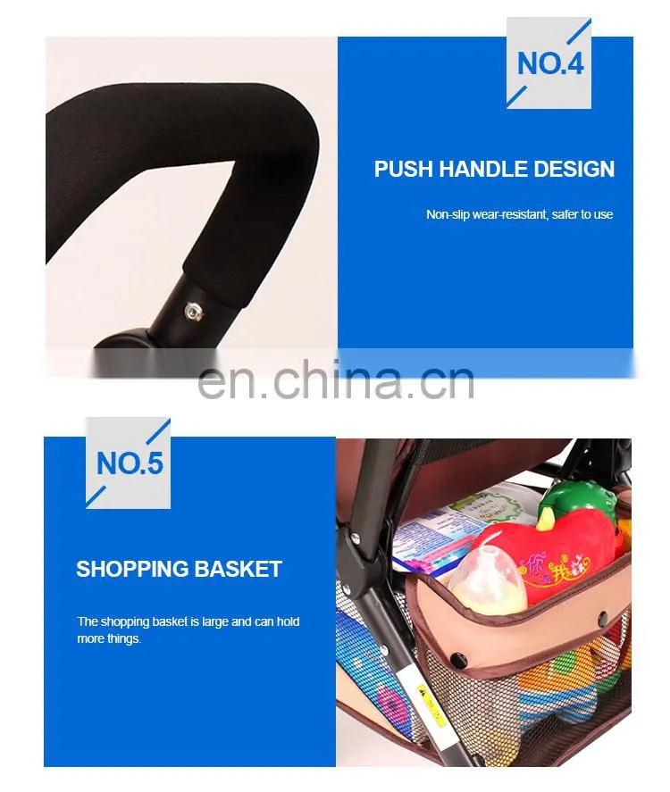 Cheap Wholesale Lightweight Easy Foldable Baby Buggy With The Plate