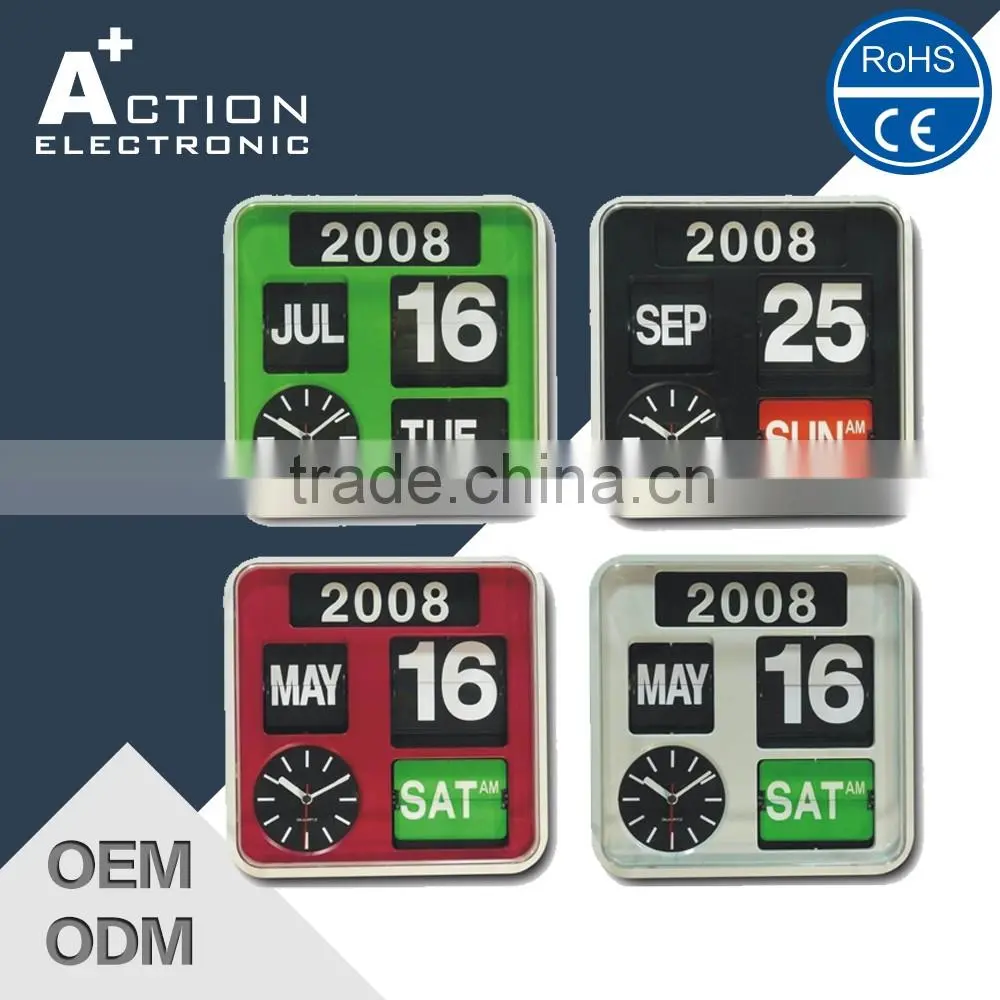 Auto Flip calendar Wall Clock small order accept