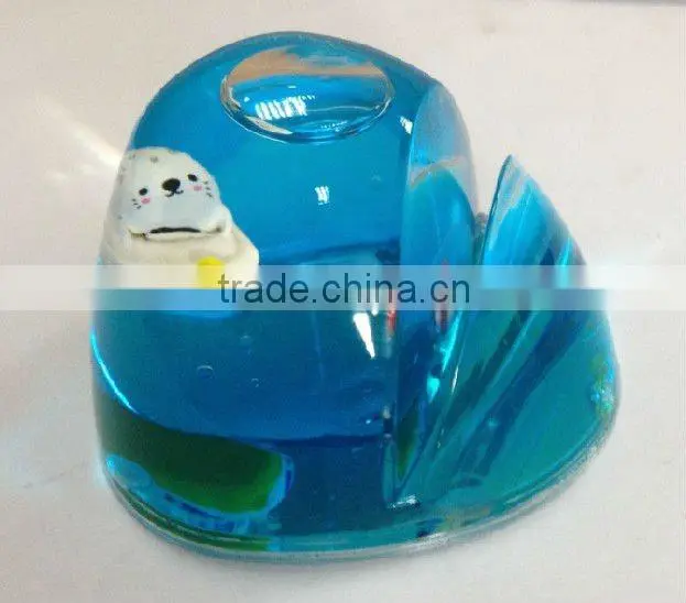 Arcylic Liquid Note Page Up Holder with Floater Inside