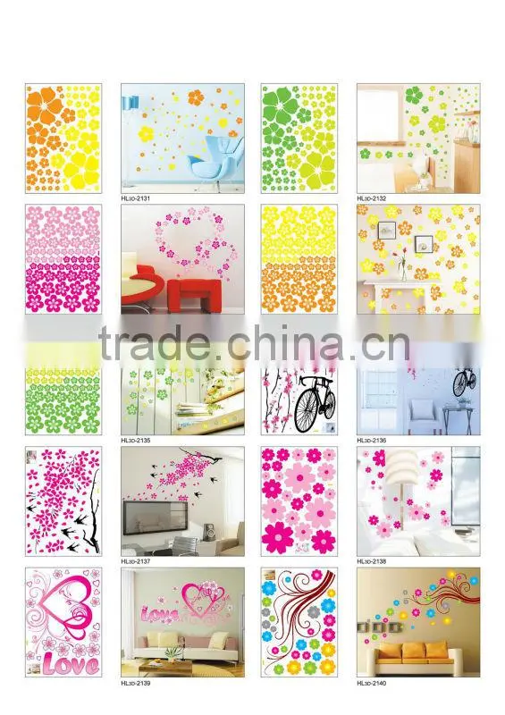 Warm Style Flower Trunk Removable Home Decorative 3D Wall Stickers