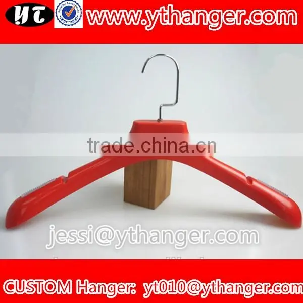 YY0531 hot selling black clips trousers hanger non-slip plastic clothes hanger