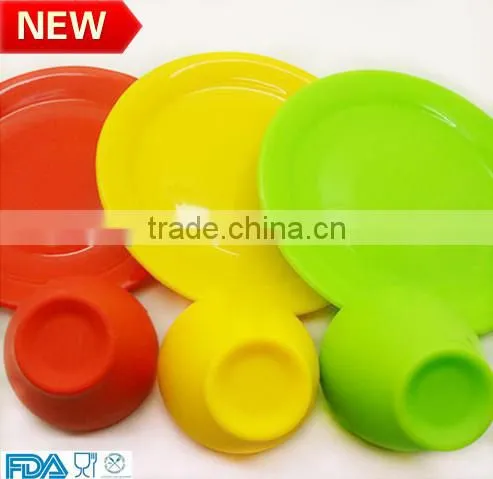 FDA dinner set colorful silicone plate dinner plate