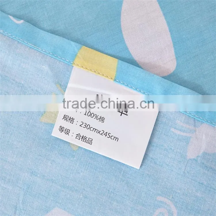 Yello geometric shapes printed cotton comforter cover set with zipper 4 pcs China duvet cover set