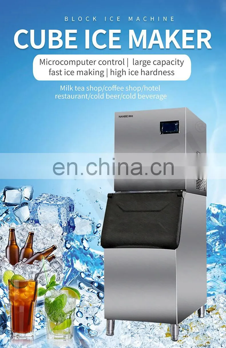 200kg industrial ice cubes maker cheap commercial ice making machine