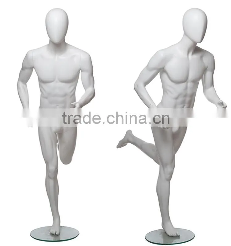fiberglass run pose sport male mannequin