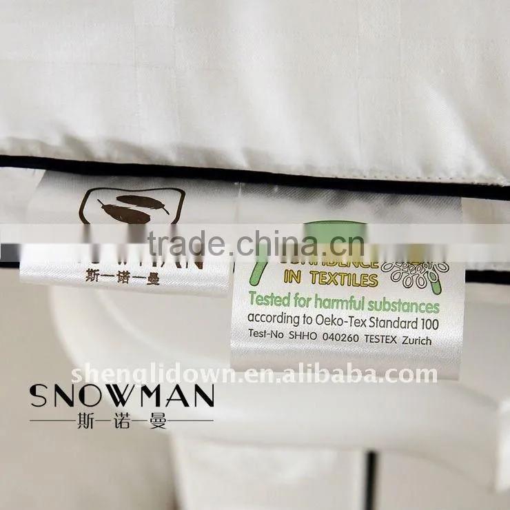 Duck goose down pillow, goose feather pillow, sduck down feather pillow