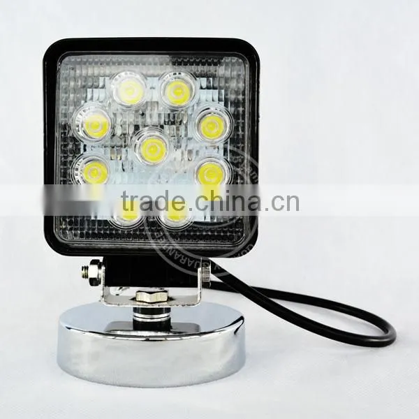 High quality 27w light for off road SUV cars rectangle car led work light