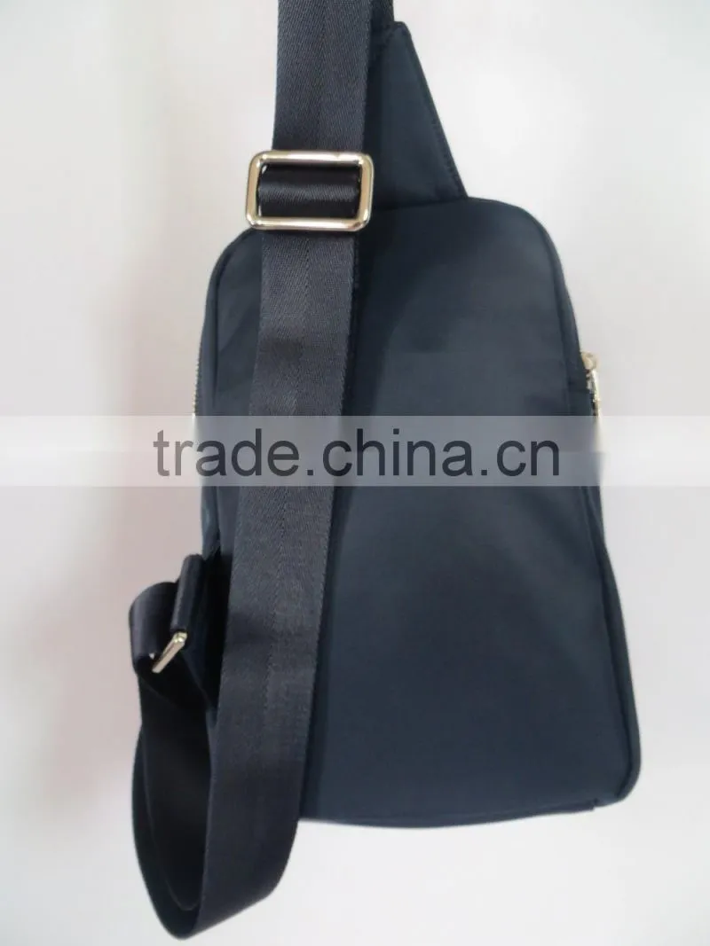 simple plain black chest pack bag