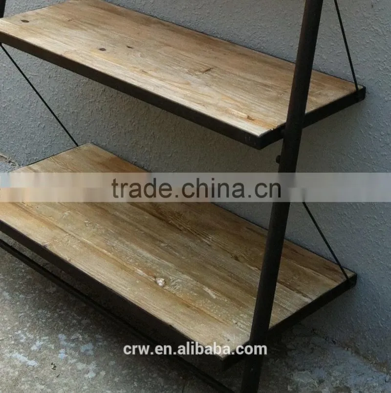 RE-1533 Wide Wooden Ladder Flower Shelf