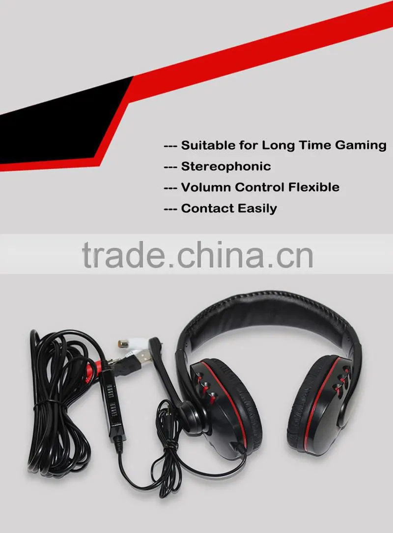 High quality fatory price video game accessory 4in 1wired headset with MIC for PS4/XBOX360/PS3/PC