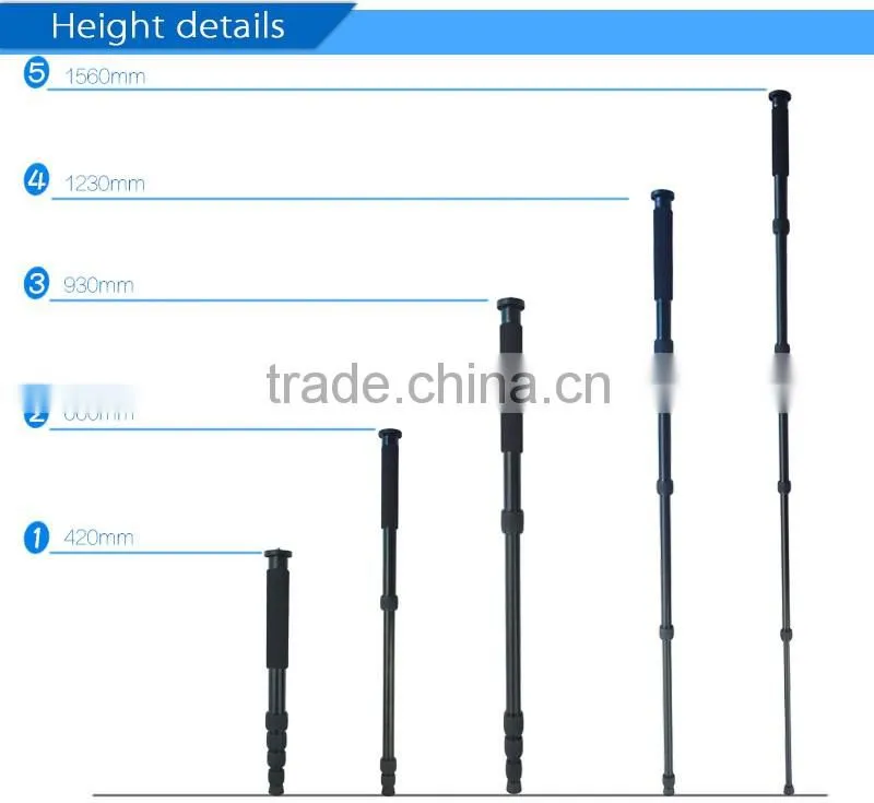 Fast Delivery camera video tripod monopod for professtional vidicon