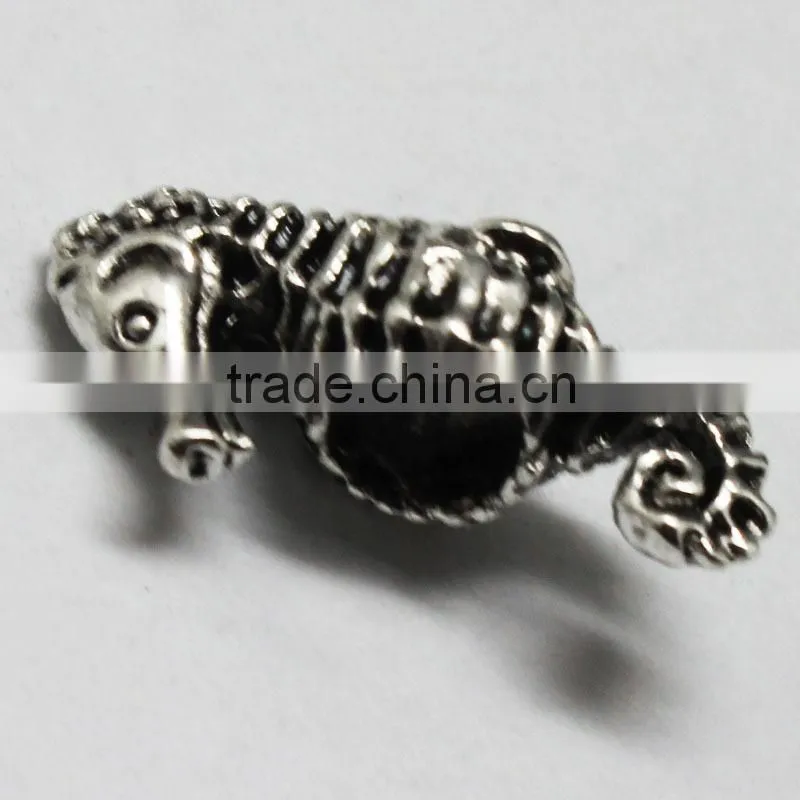 Lead Free Nickle Free Zinc Alloy Pdora Seahorse Jewelry Hole Beads for Bracelets and Necklace