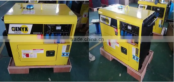 KINGCHAI 5kva air cooled diesel generator silent type 5kw Household Power Portable 186F Engine Generator