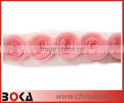 Korean rhinestones bridal lace trim for garment