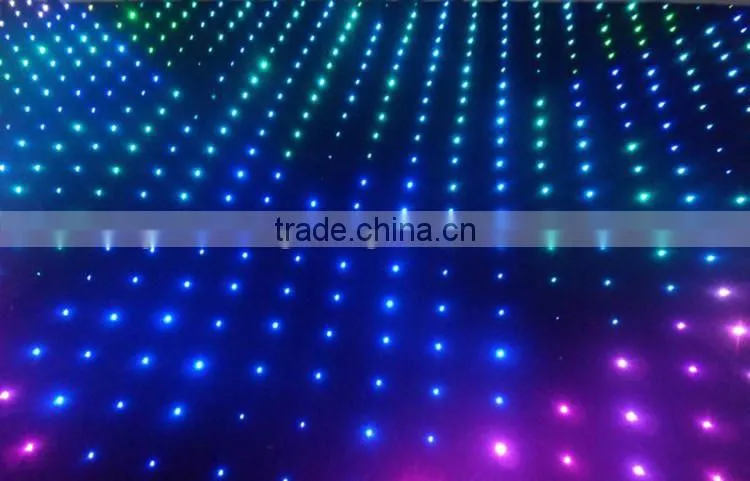 Bar background light led star curtain Video Cloth P10 , each square meter about 110 lamps RGB 3IN1