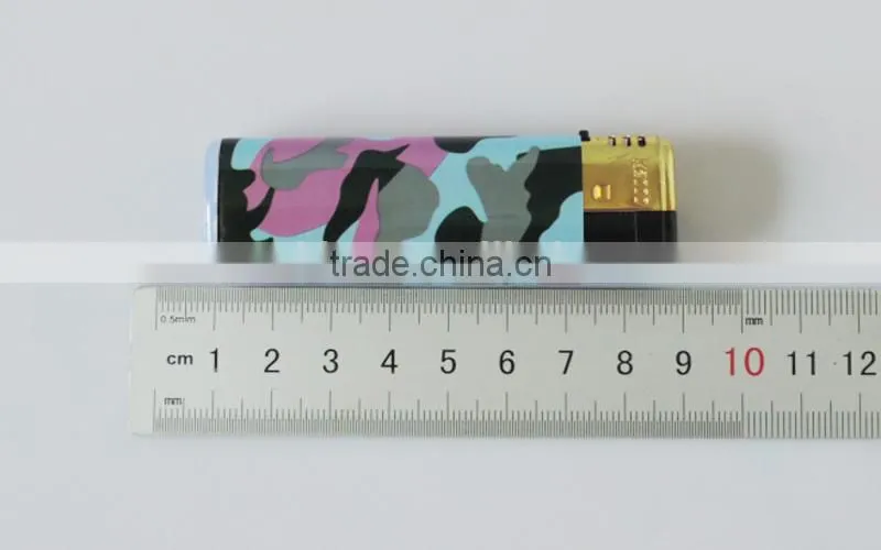 wrap picture refillable piezo lighter windproof design electronic lighters