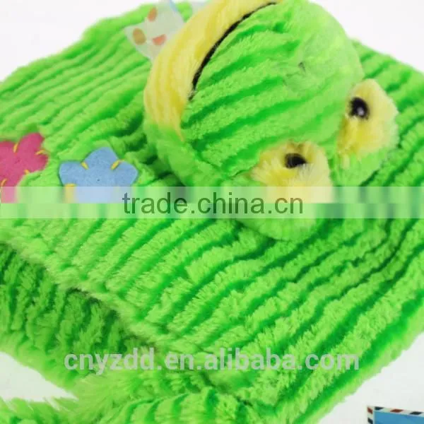 Cute Soft Plush Animal Satchel/New Design Cuddly Toy Frog Zipper Bag/Plush Animal Frog bag