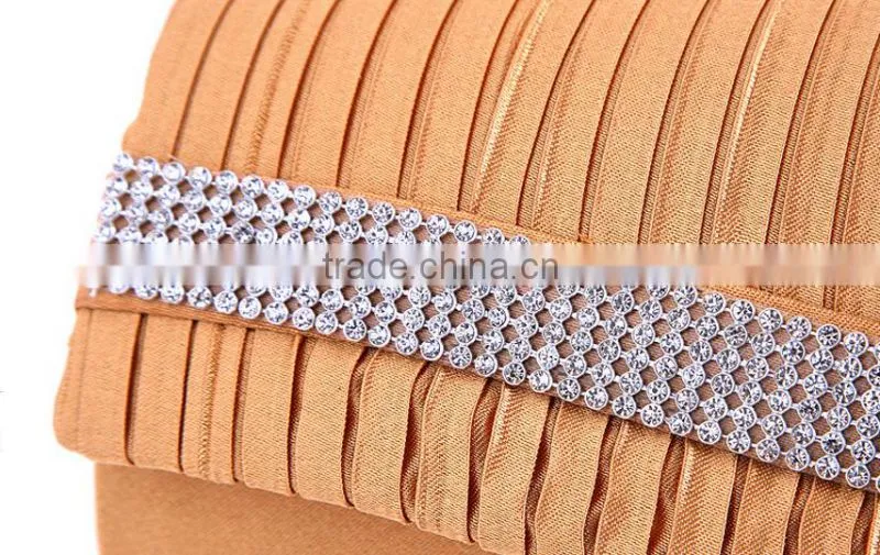Hot sale korea rhinestone evening bag shoulder bag with chain