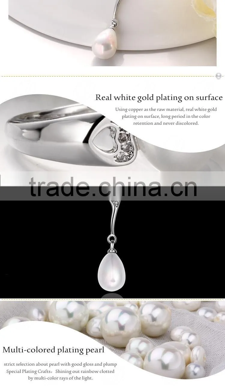 3.8X1.0CM Different Styles Miro Pave Setting Pearl Women Pendant Pearl Mounting