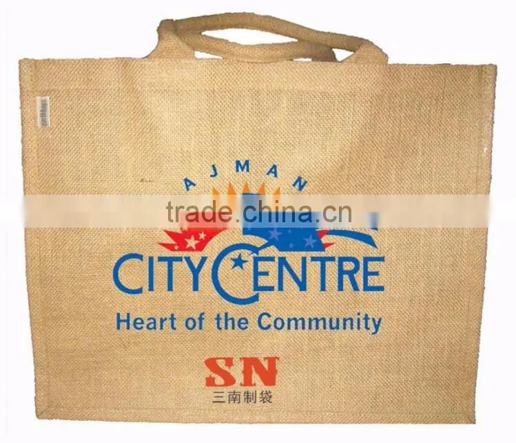 Customized logo printed cheap ECO-original linen fibric shopping bag for promotional bags