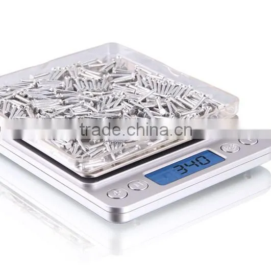 Stainless Steel Weighing Platform Pocket Scale, Mini scale, Big LCD Display Digital Pocket Scale