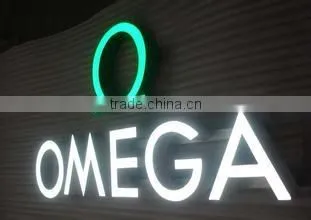 Custom shop front logo in Stainless steel 3D and backlit logo
