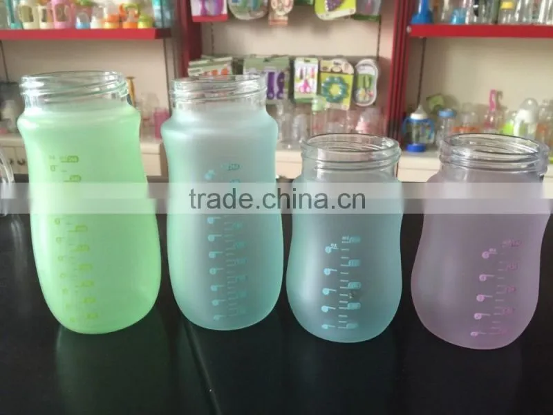BPA free glass feeding baby bottle special shaped baby feeder